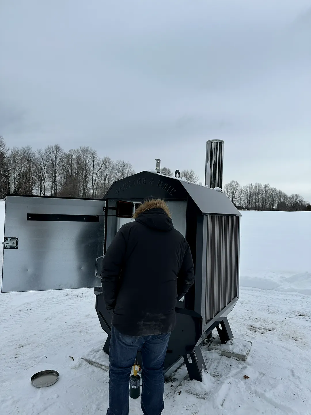 Loading up on a winter day